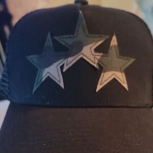 Black Cap with camo 3 Star Design